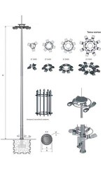 Опоры высокомачтовые с мобильной короной МГФ-М